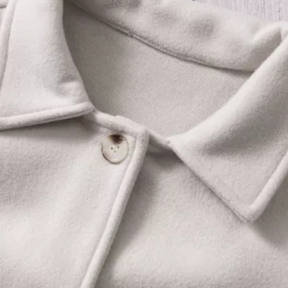 π₯HPπ₯π1 XL left New boutique white baggy shacket - Picture 7 of 17